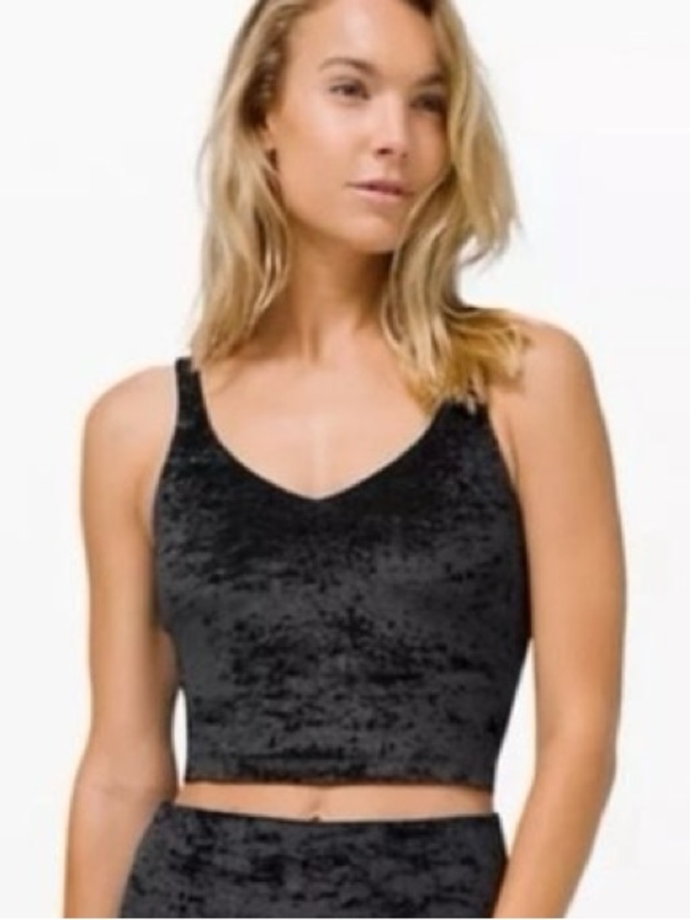 lululemon athletica Black Velvet Crop Tank